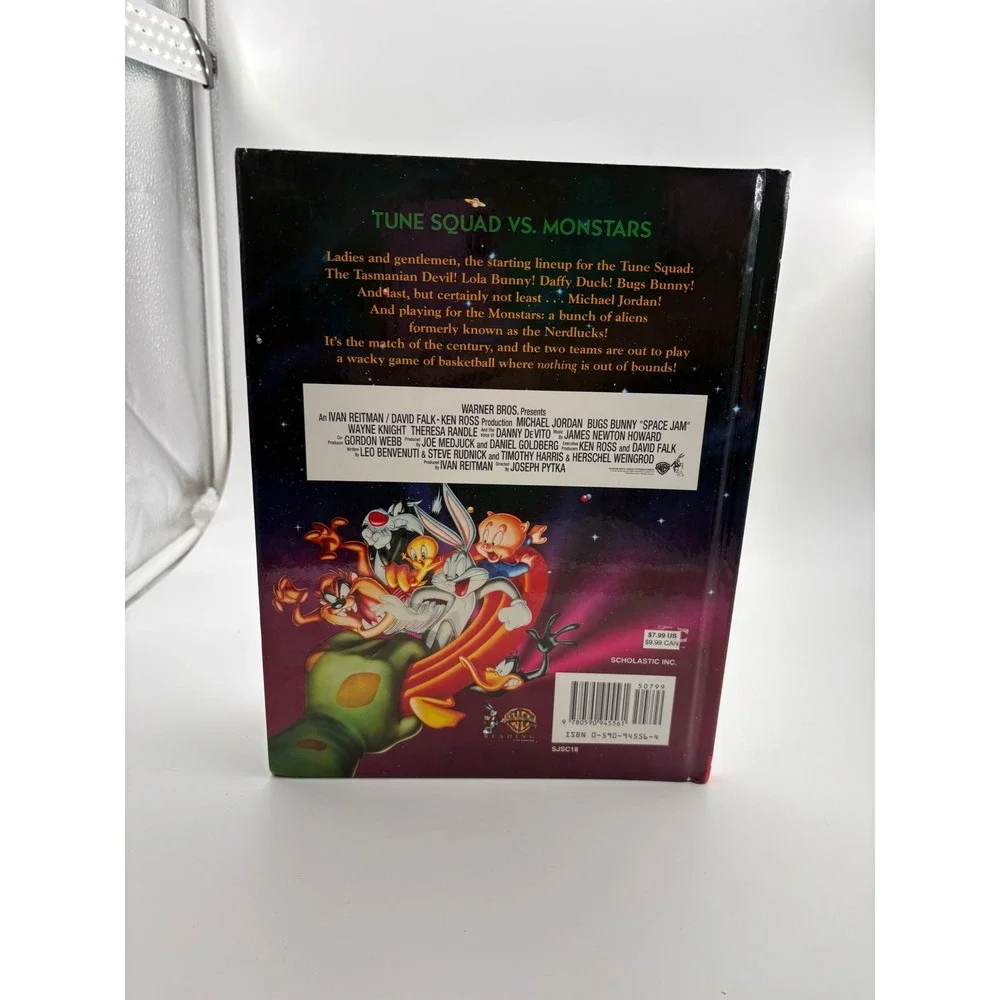 Space Jam 1996 Hardcover Scholastic Book First Printing Blu-ray Movie Bundle VTG